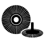 Wheel wire brushes